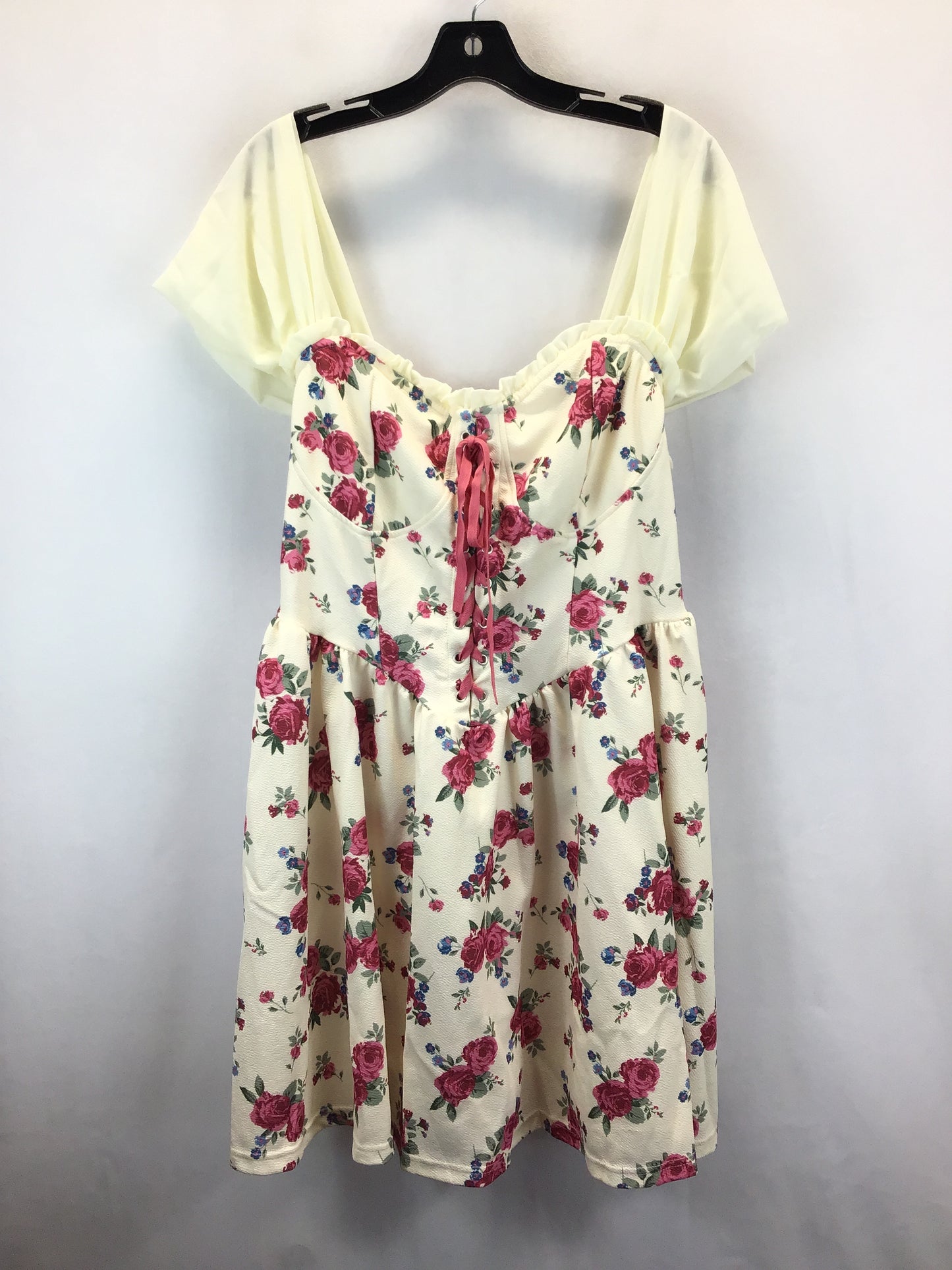 Floral Print Dress Casual Short Shein, Size 1x