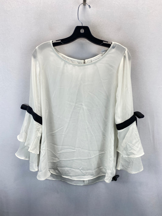 Top 3/4 Sleeve By New York And Co In White, Size: S