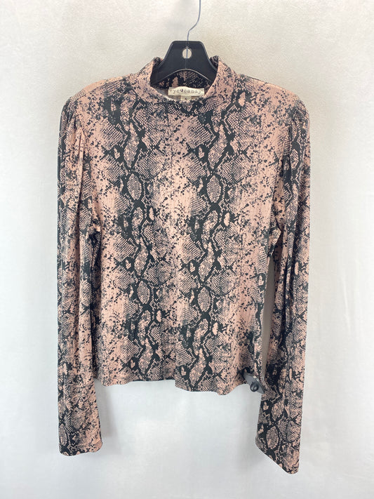 Top Long Sleeve By Eye Candy In Black & Pink, Size: Xl