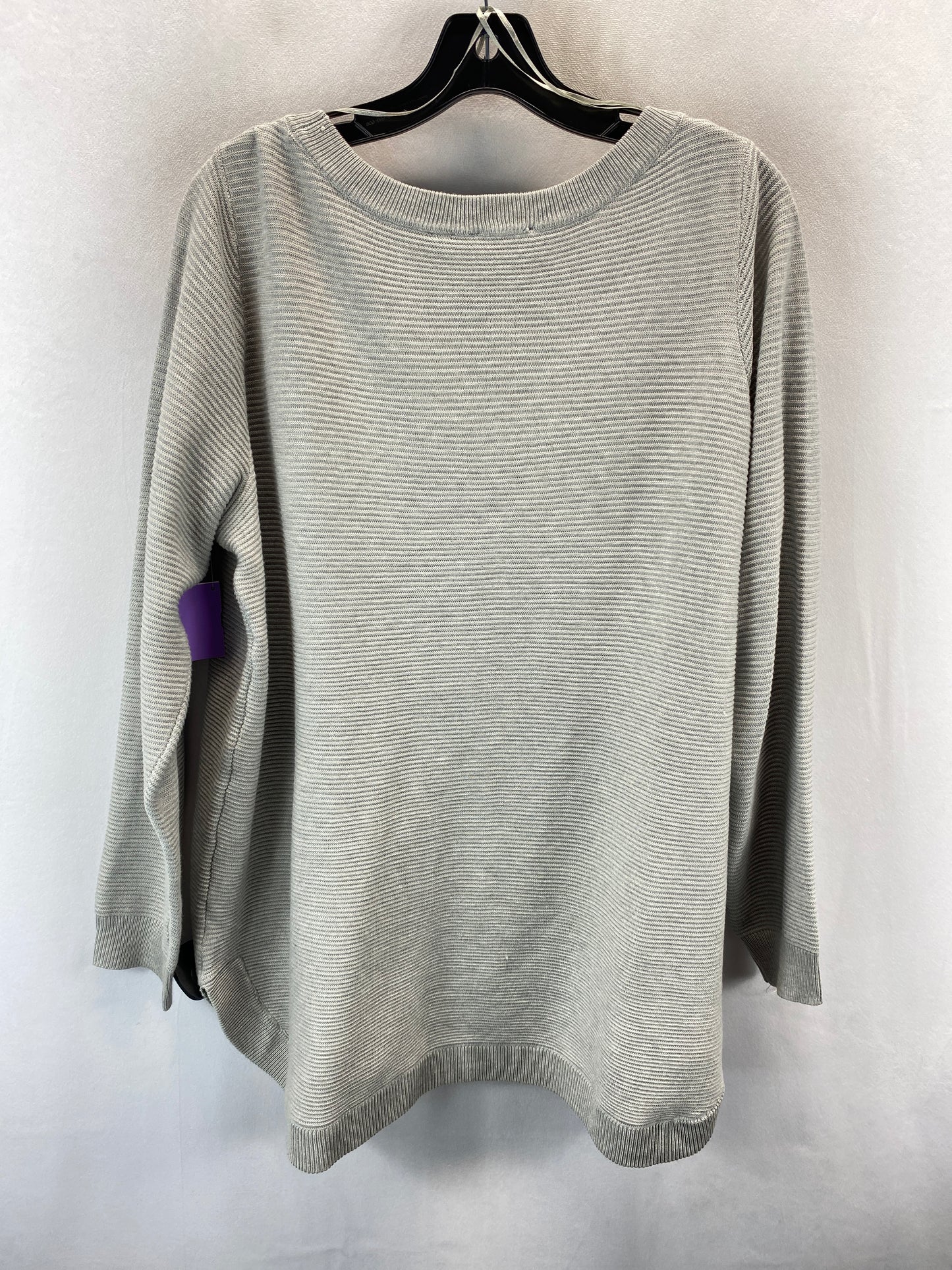 Sweater By Clothes Mentor In Grey, Size: 1x