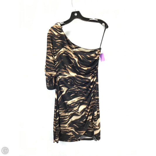 Dress Casual Midi By Enfocus In Black & Brown, Size: 8
