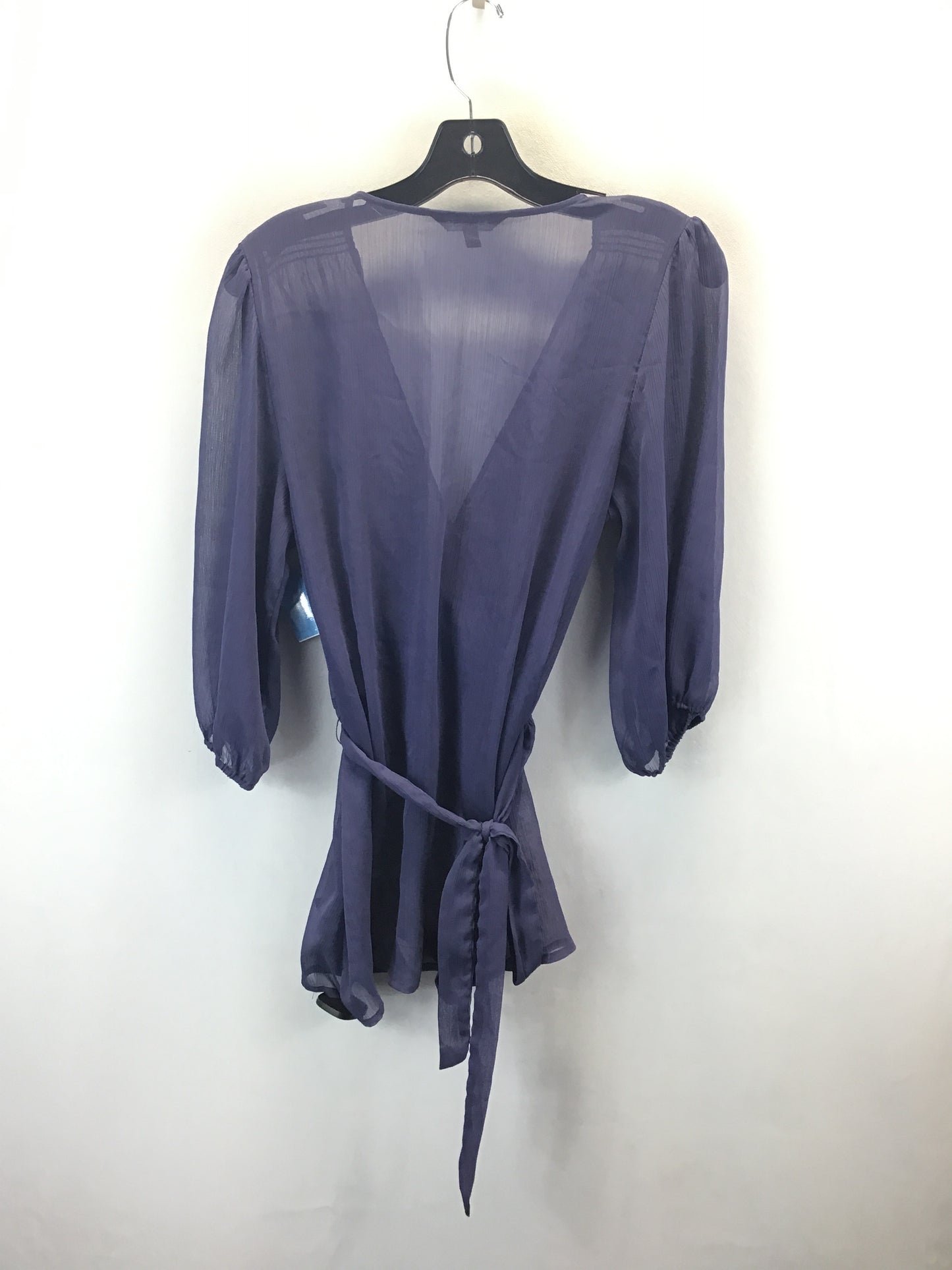 Top 3/4 Sleeve By Express In Purple, Size: L