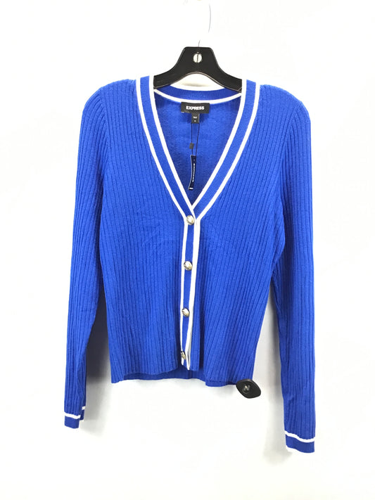 Cardigan By Express In Blue, Size: M