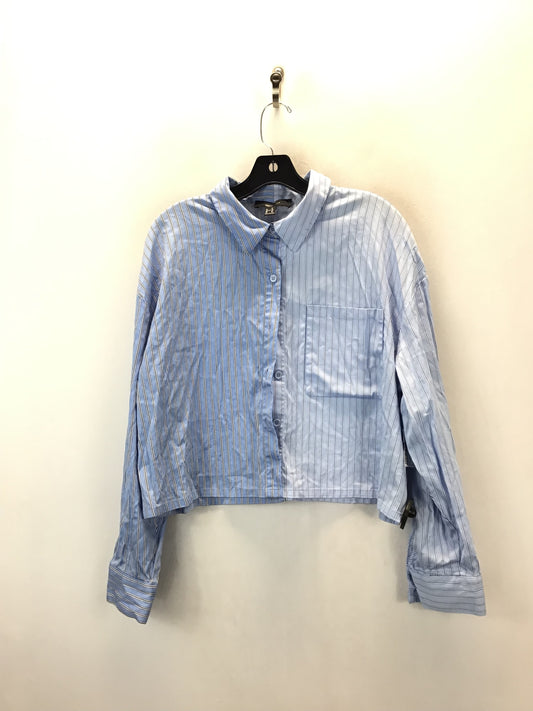 Top Long Sleeve By Forever 21 In Blue, Size: 1x