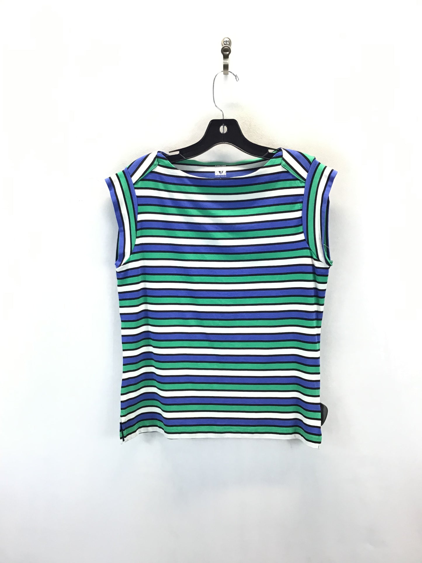 Top Sleeveless By Anne Klein In Blue & Green, Size: S