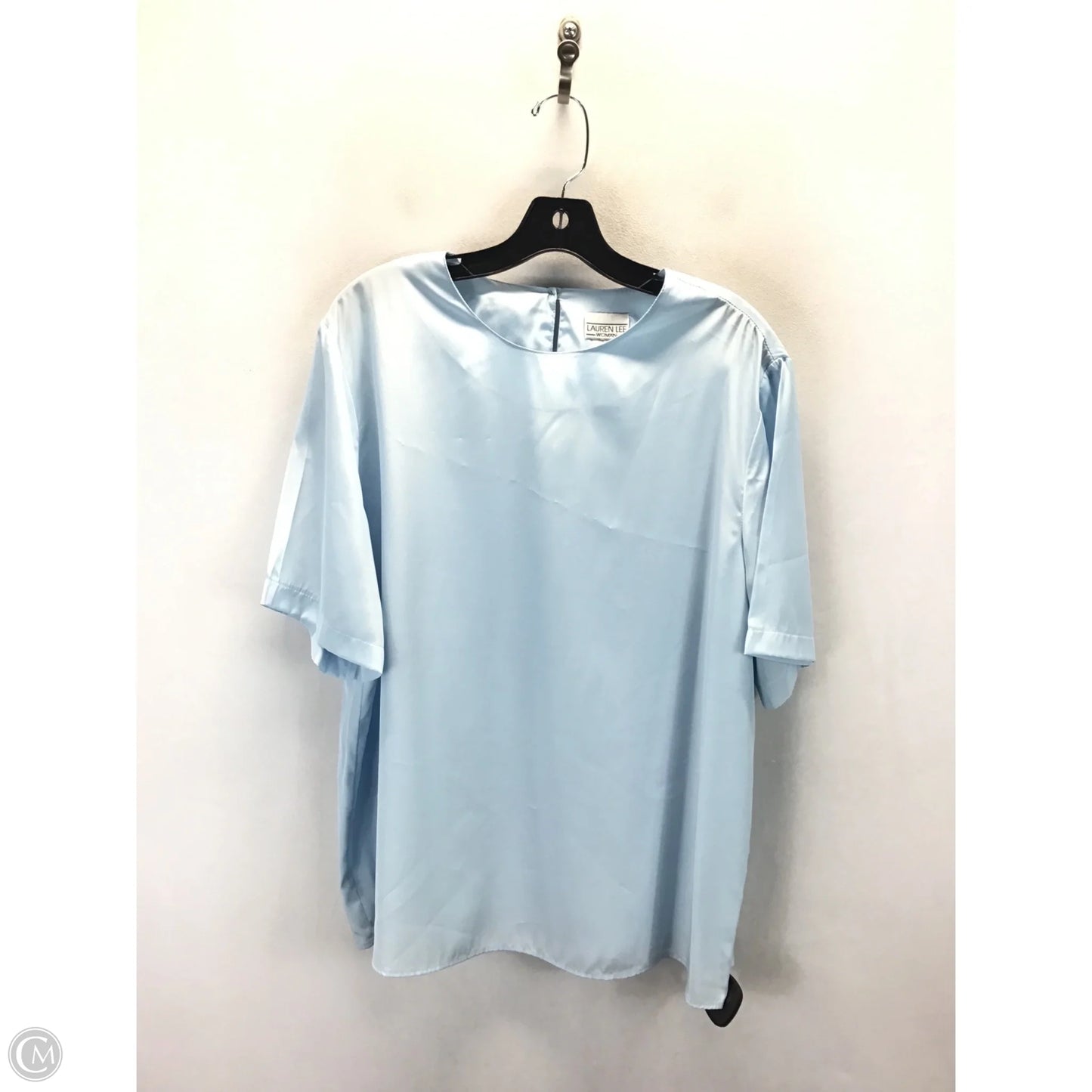 Top Short Sleeve Basic By Clothes Mentor In Blue, Size: 18