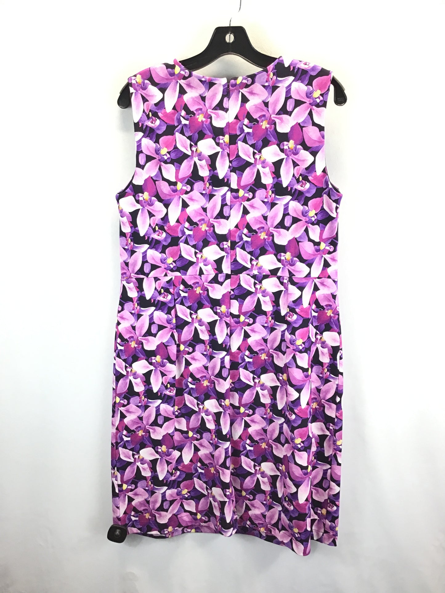 Purple Dress Casual Midi Lands End, Size 14