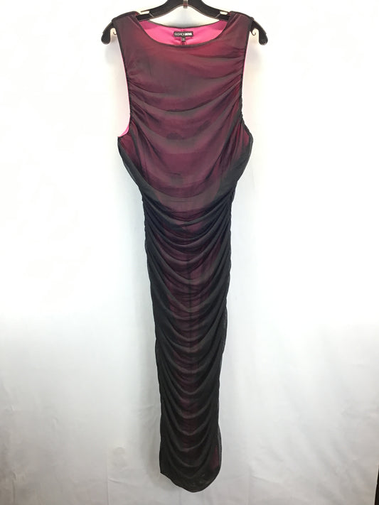 Black & Pink Dress Casual Midi Fashion Nova, Size 1x