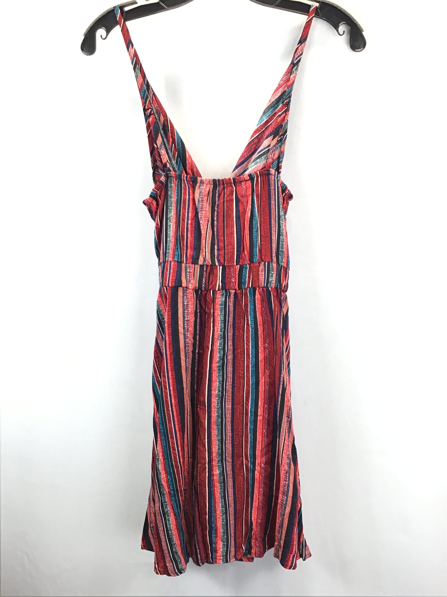 Striped Pattern Dress Casual Short Clothes Mentor, Size S