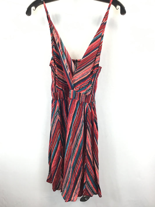 Striped Pattern Dress Casual Short Clothes Mentor, Size S