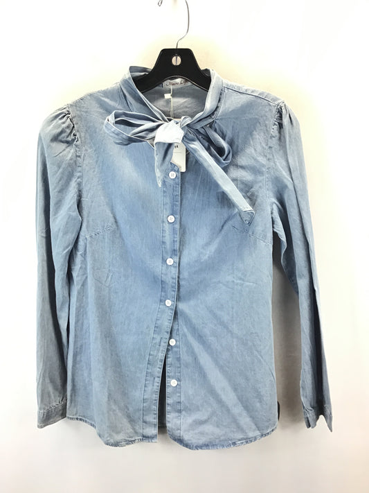 Top Long Sleeve By Clothes Mentor In Blue Denim, Size: M