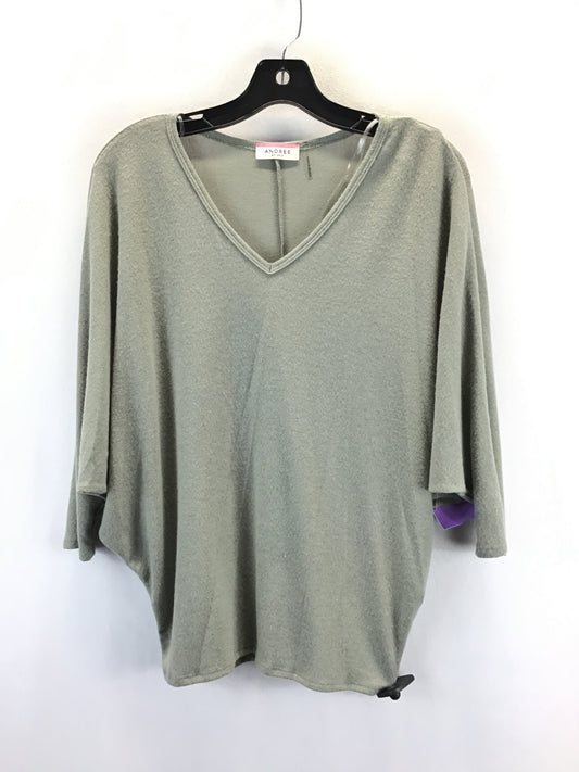 Sweater Short Sleeve By Andree By Unit In Grey, Size: S