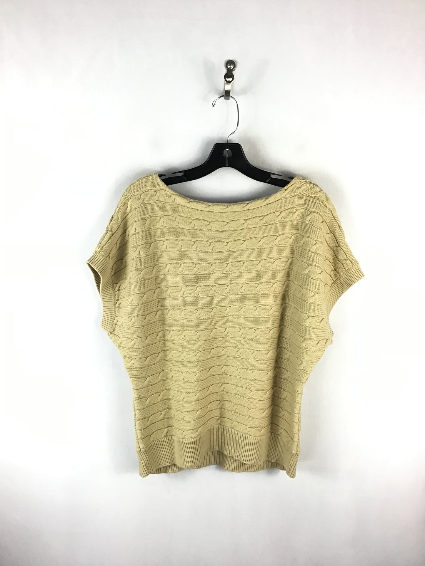 Sweater Short Sleeve By Ralph Lauren In Tan, Size: Xl