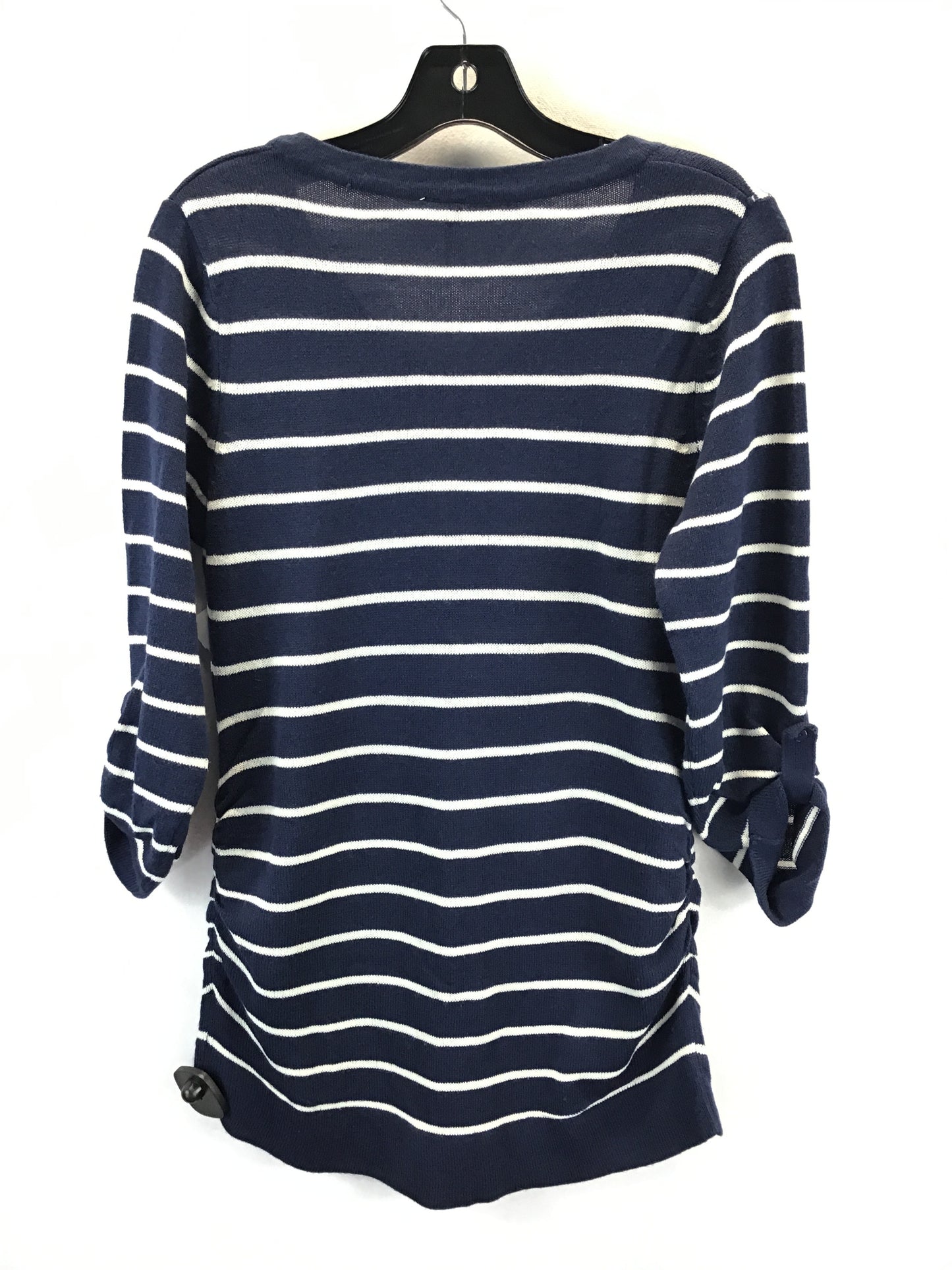 Sweater By Clothes Mentor In Blue & White, Size: L