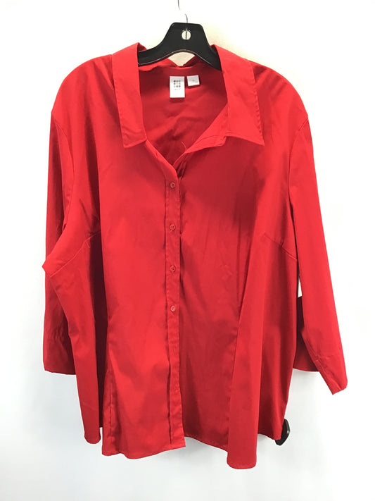 Top 2pc 3/4 Sleeve By Apt 9 In Red, Size: 3x