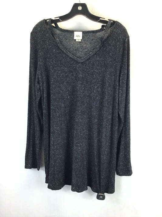 Top Long Sleeve Basic By Daytrip In Black, Size: Xl