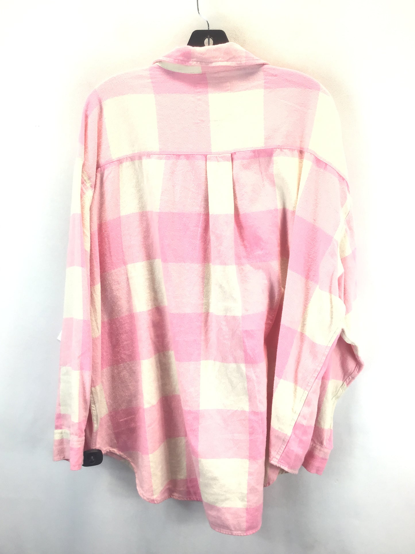 Top Long Sleeve By Aerie In Plaid Pattern, Size: Xl