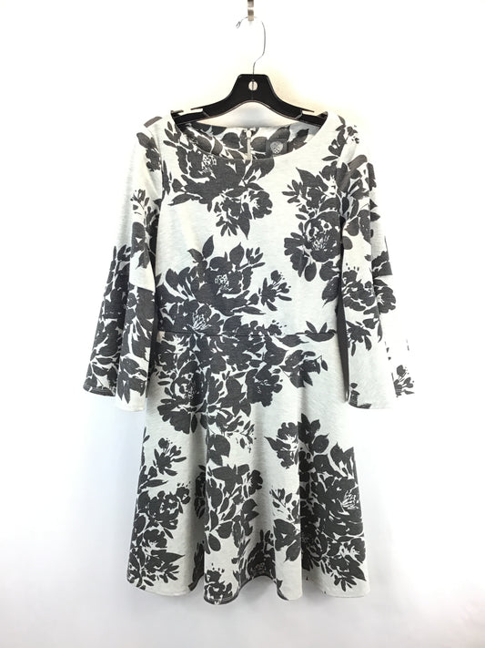 Dress Casual Midi By Vince Camuto In Black & Grey, Size: 8