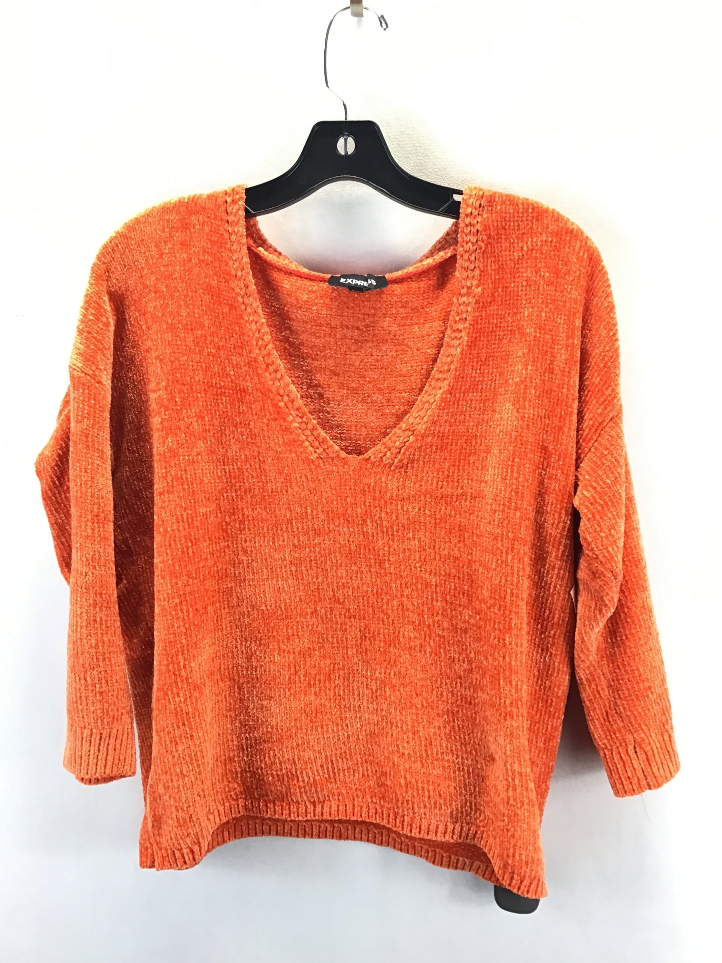 Sweater By Express In Orange, Size: Xs