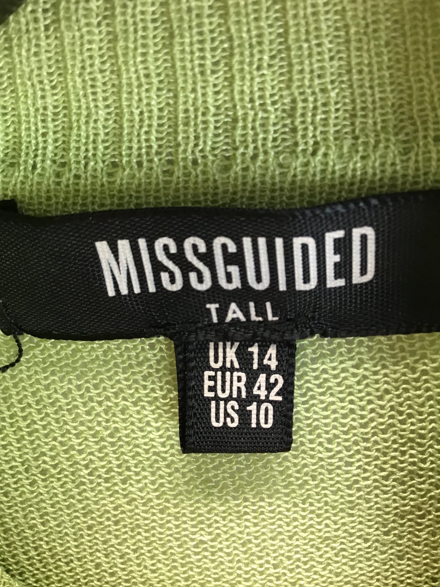 Bodysuit By Missguided In Green, Size: 10T