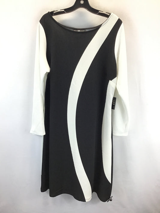 Dress Casual Midi By Ashley Stewart In Black & White, Size: 18