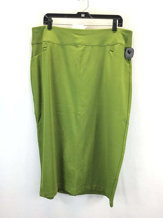 Skirt Midi By Ashley Stewart In Green, Size: 18