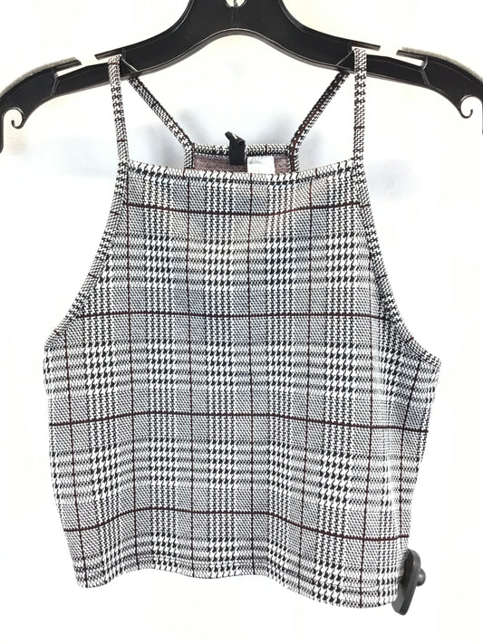 Top Sleeveless By H&m In Black & White, Size: S