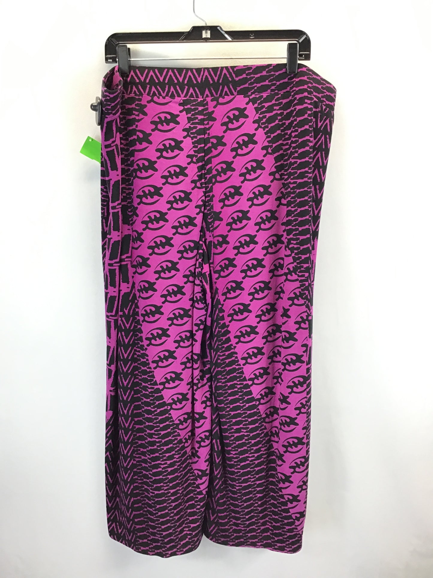 Pants Lounge By Clothes Mentor In Black & Pink, Size: Xxl