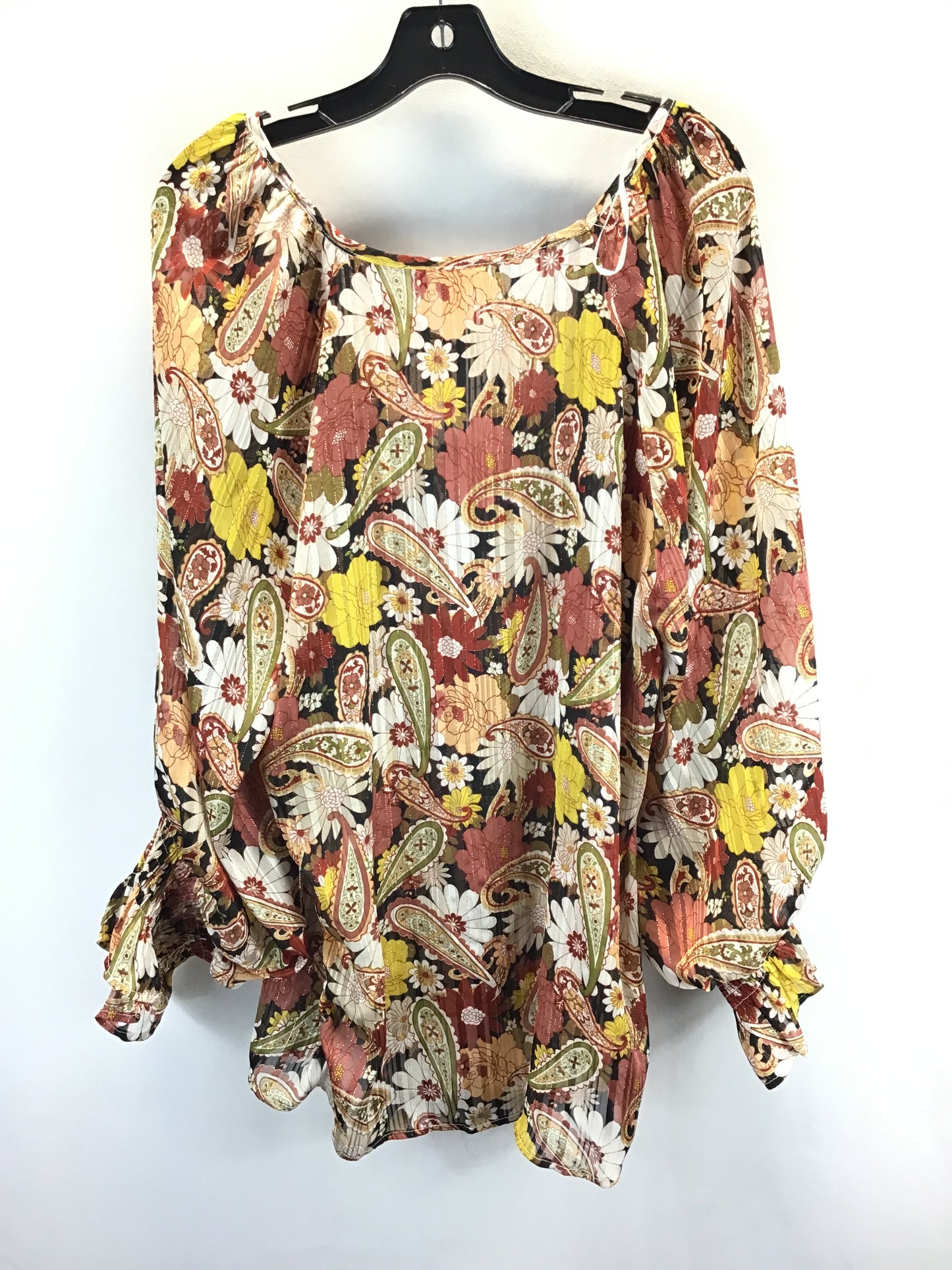 Top Long Sleeve By Clothes Mentor In Multi-colored, Size: 2x