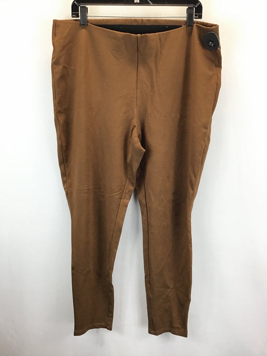 Leggings By Chicos In Brown, Size: 18