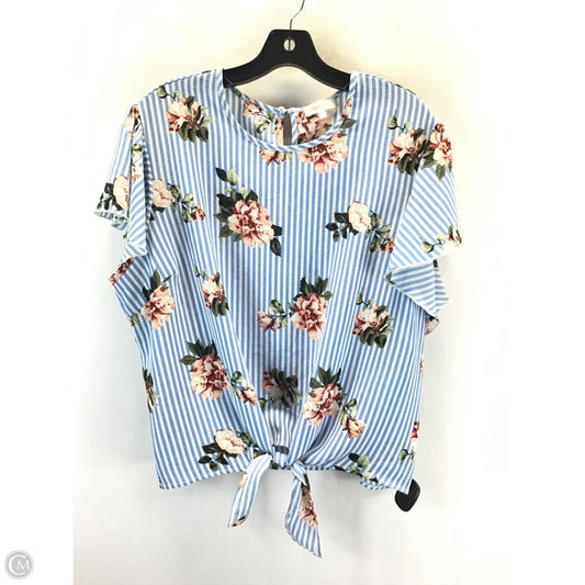 Top Short Sleeve By Clothes Mentor In Floral Print, Size: 2x