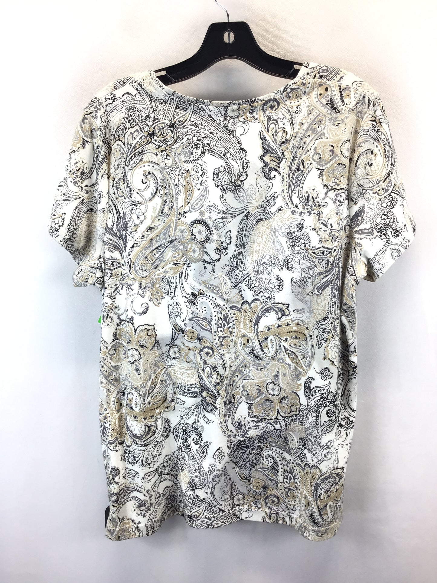 Top Short Sleeve By Croft And Barrow In Paisley Print, Size: Xl