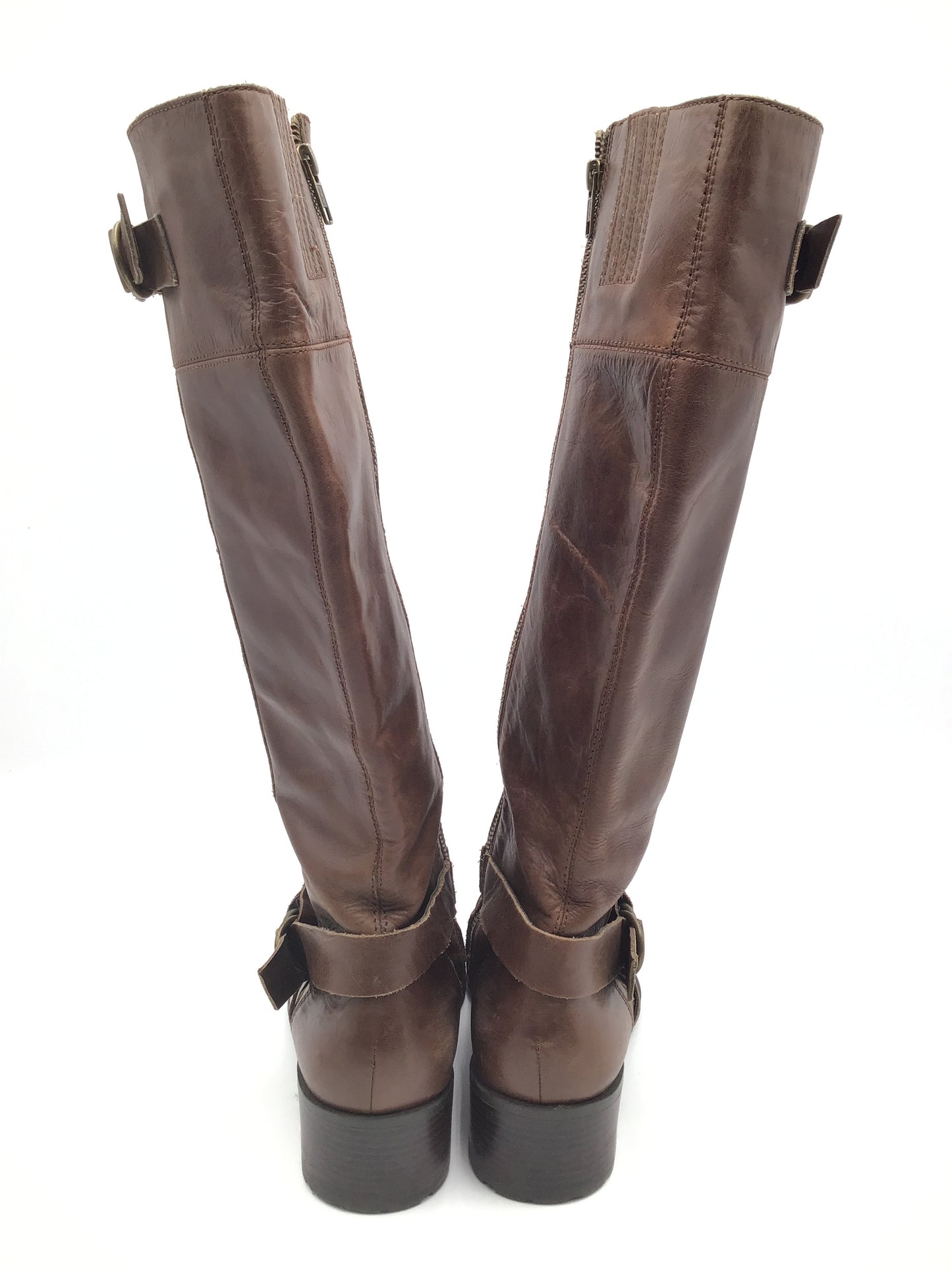 Boots Knee Heels By Dkny City In Brown, Size: 9.5