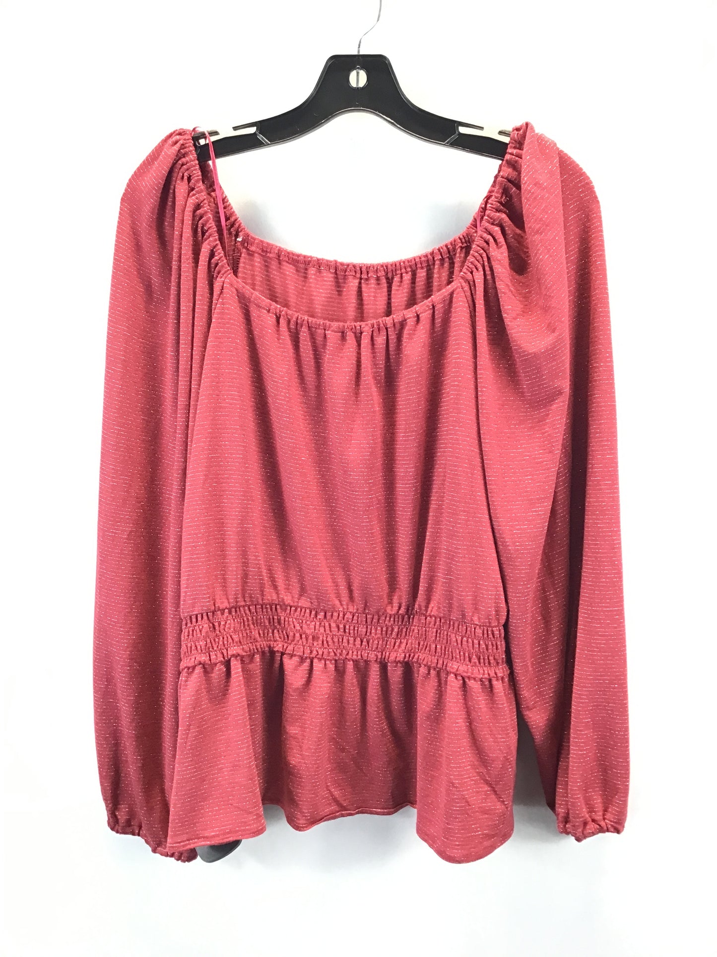 Top 3/4 Sleeve By Clothes Mentor In Red, Size: Xxl