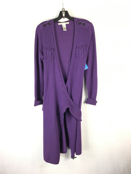 Sweater Cardigan By Diane Von Furstenberg In Purple, Size: S