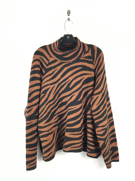 Sweater By Ann Taylor In Black & Brown, Size: Xl