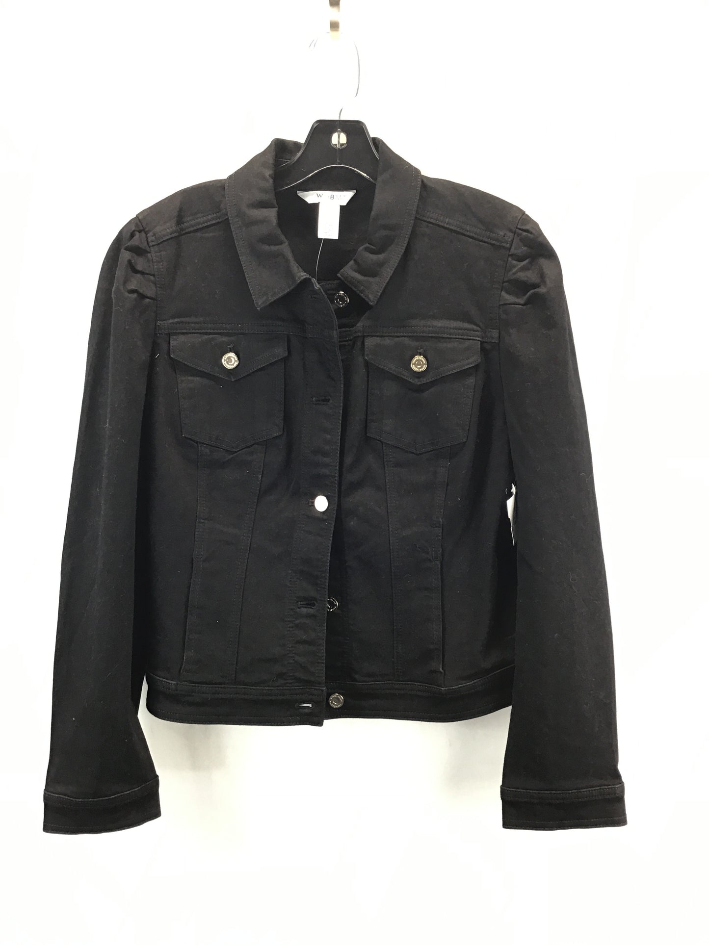 Jacket Denim By White House Black Market In Black, Size: L