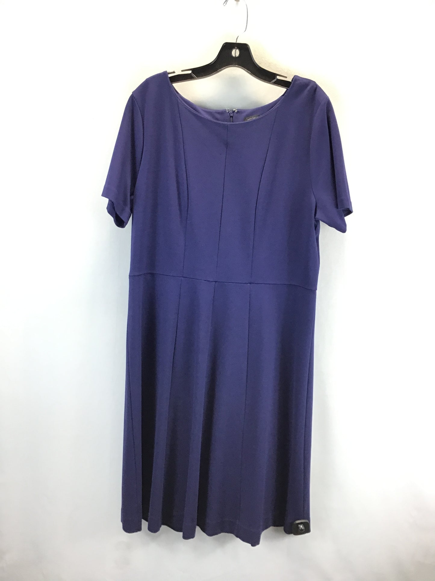 Dress Casual Midi By Ann Taylor In Purple, Size: 16