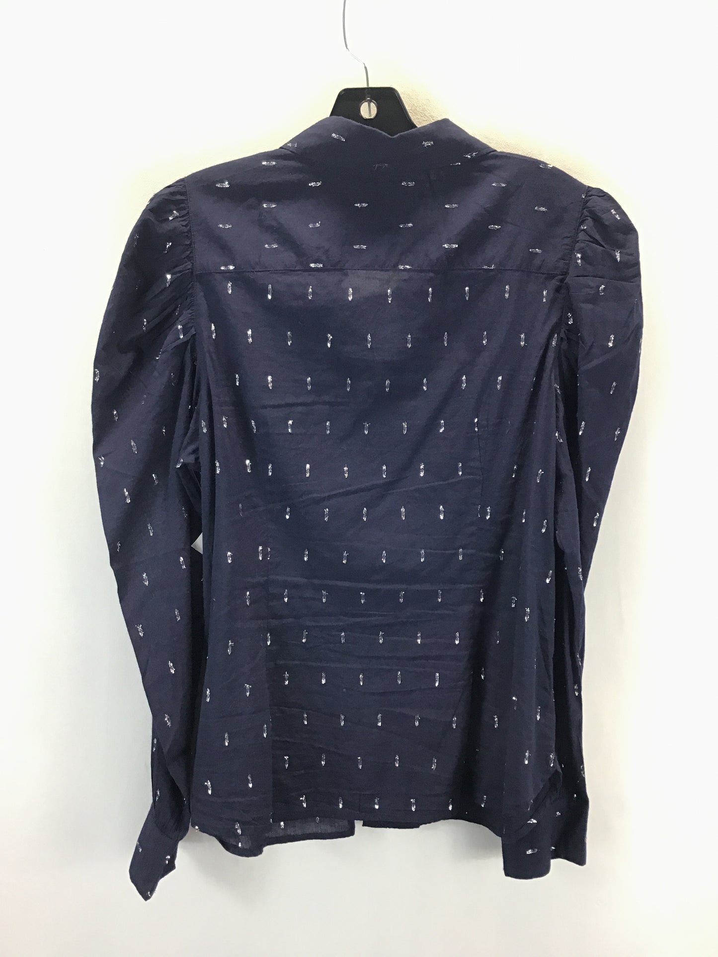 Top Long Sleeve By Gap In Blue & Silver, Size: M