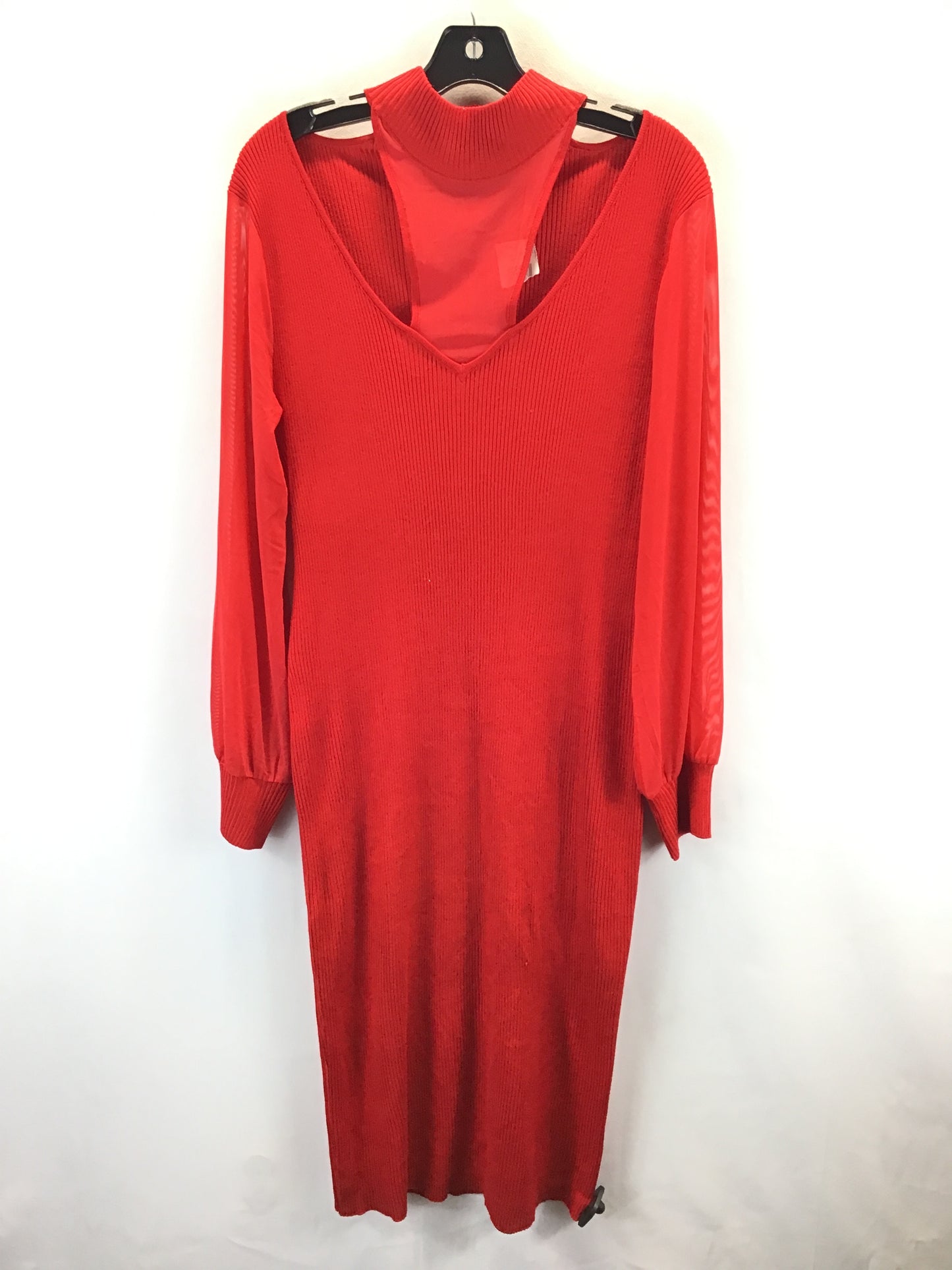 Dress Party Midi By Almost Famous In Red, Size: 3x