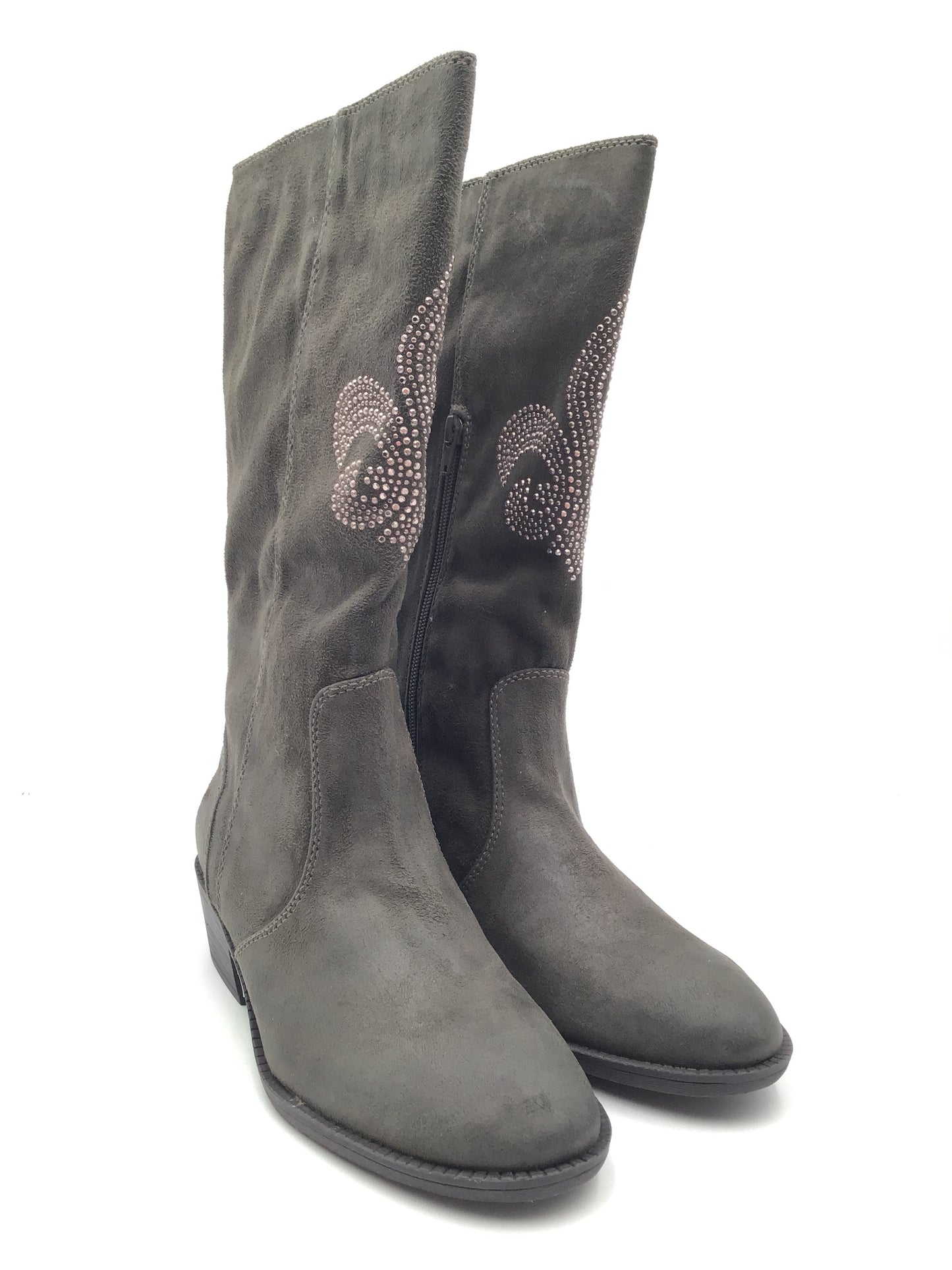 Boots Western By Kathy Van Zeeland In Grey, Size: 9