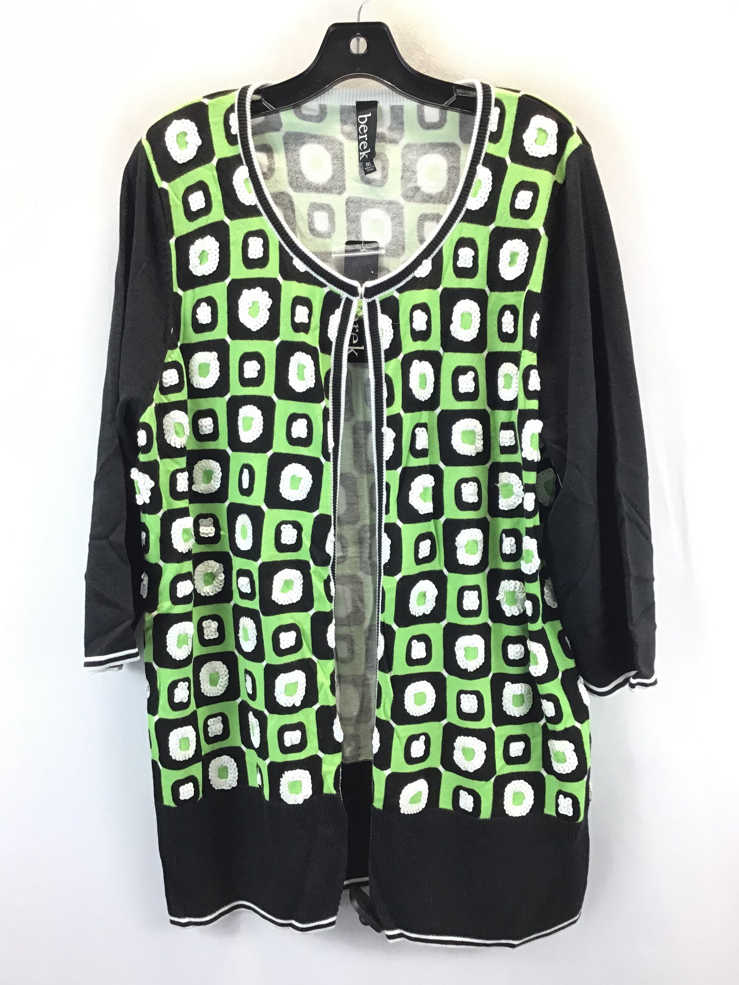 Sweater 2pc By Clothes Mentor In Black & Green, Size: Xl & 1X