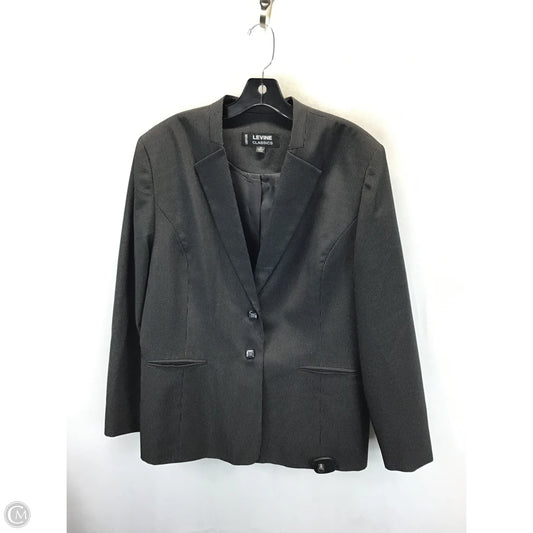 Blazer By Larry Levine In Black & Grey, Size: 18