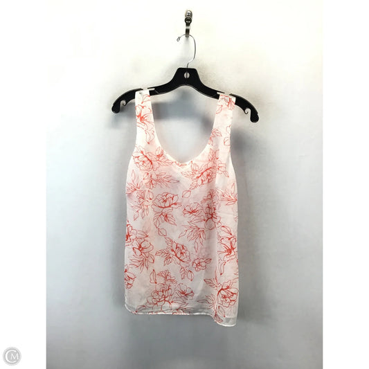 Top Sleeveless By Cabi In Red & White, Size: S
