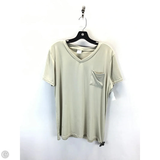 Top Short Sleeve By Clothes Mentor In Beige, Size: Xl