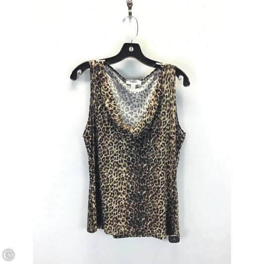 Top Sleeveless By Dressbarn In Animal Print, Size: S