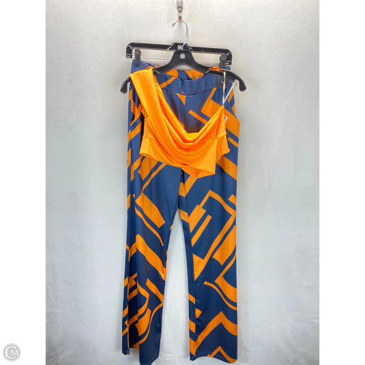 Pants Set 2pc By Clothes Mentor In Blue & Orange, Size: L