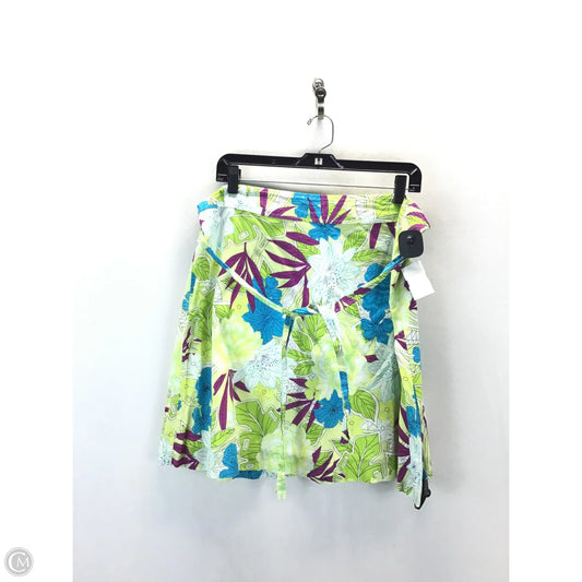 Skirt Midi By George In Green & Purple, Size: 14