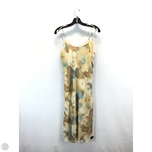 Dress Casual Midi By Clothes Mentor In Blue & Brown, Size: L