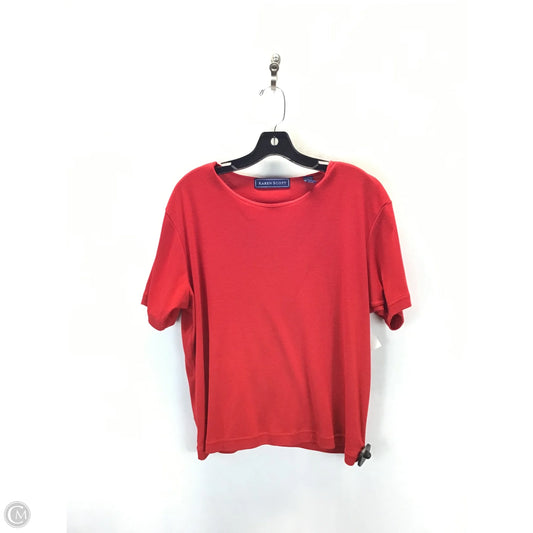 Top Short Sleeve By Karen Scott In Red, Size: Xl